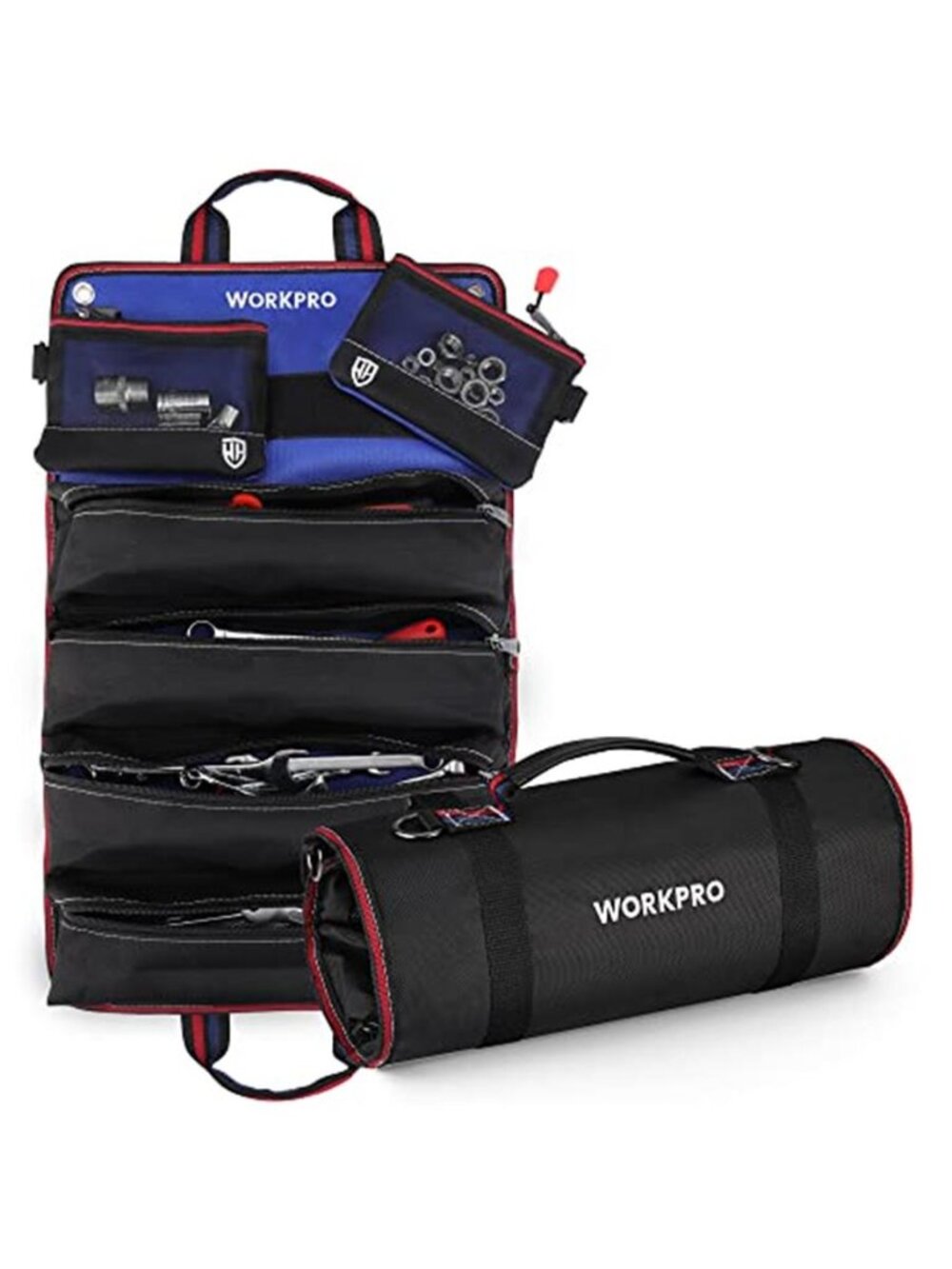 Tool Roll Up Bag Organizer Heavy Duty Wrench Tool Storage Pouch With Pockets